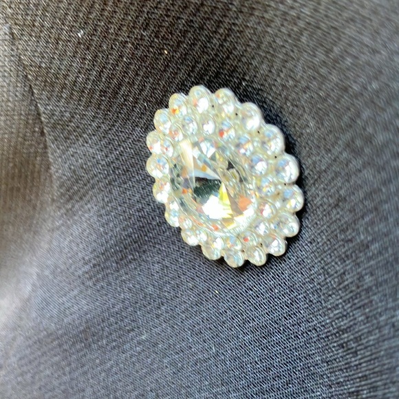 Double-Breasted Women's dress/ Coat with feather plume cuffs retro 40’s small - Picture 7 of 11